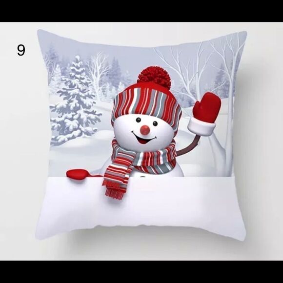 COPY - 🆕 CHRISTMAS SNOWMAN PILLOWS Set of 2 - Picture 4 of 7
